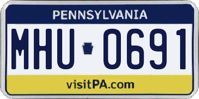 PA license plate MHU0691