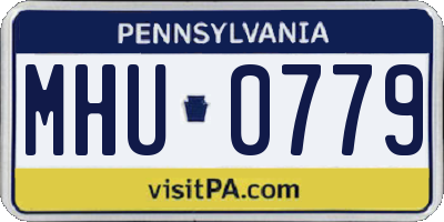 PA license plate MHU0779