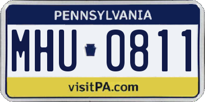 PA license plate MHU0811