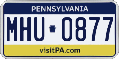 PA license plate MHU0877