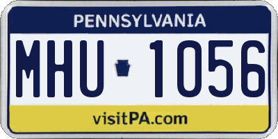 PA license plate MHU1056