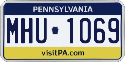 PA license plate MHU1069
