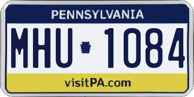 PA license plate MHU1084