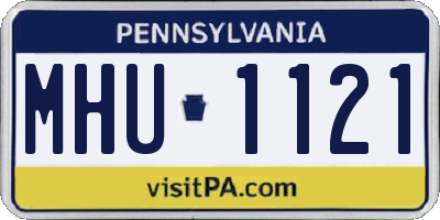 PA license plate MHU1121
