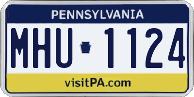 PA license plate MHU1124