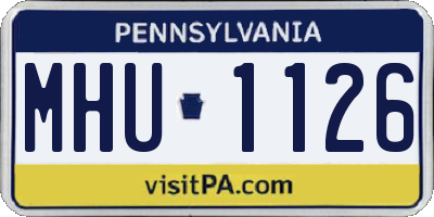 PA license plate MHU1126