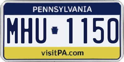 PA license plate MHU1150