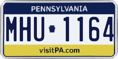 PA license plate MHU1164