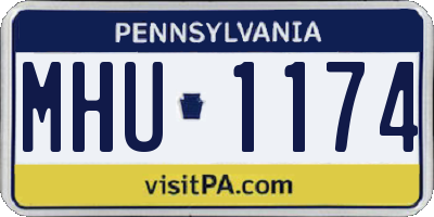 PA license plate MHU1174