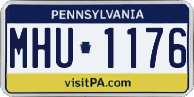 PA license plate MHU1176