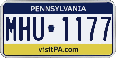 PA license plate MHU1177