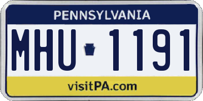 PA license plate MHU1191
