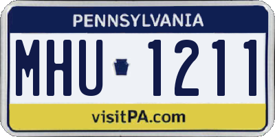 PA license plate MHU1211