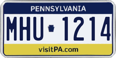 PA license plate MHU1214