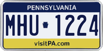 PA license plate MHU1224
