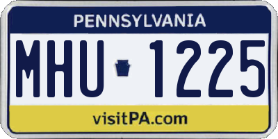 PA license plate MHU1225