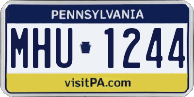 PA license plate MHU1244