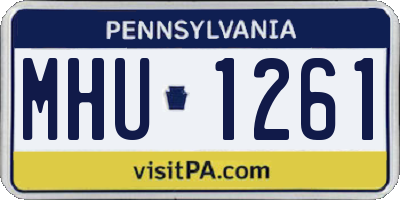 PA license plate MHU1261
