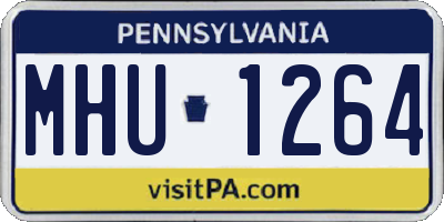 PA license plate MHU1264