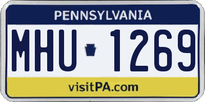 PA license plate MHU1269