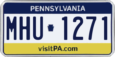 PA license plate MHU1271