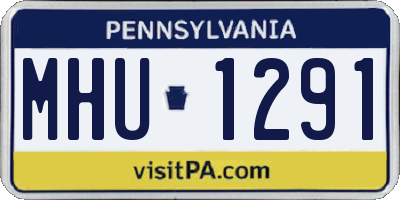 PA license plate MHU1291