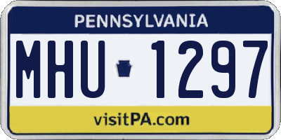 PA license plate MHU1297