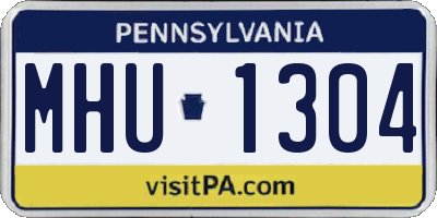 PA license plate MHU1304