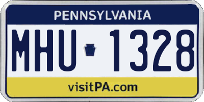 PA license plate MHU1328