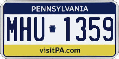 PA license plate MHU1359