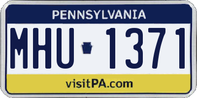 PA license plate MHU1371