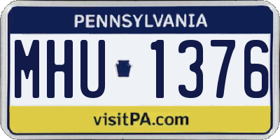 PA license plate MHU1376