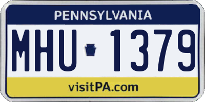 PA license plate MHU1379