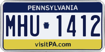 PA license plate MHU1412