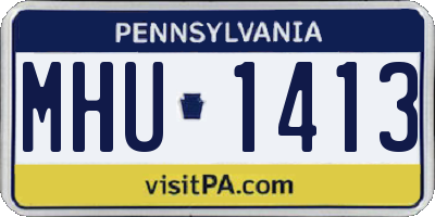 PA license plate MHU1413