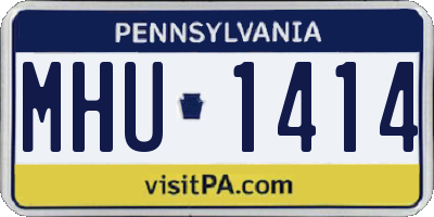 PA license plate MHU1414