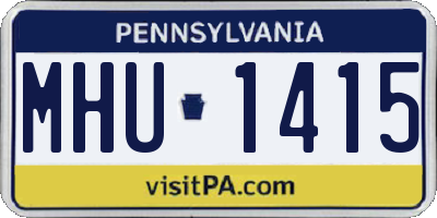 PA license plate MHU1415