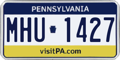 PA license plate MHU1427