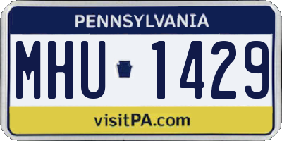 PA license plate MHU1429