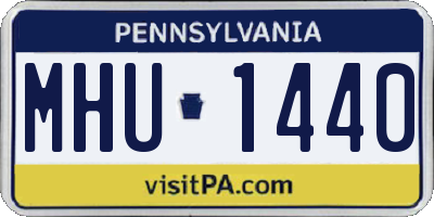 PA license plate MHU1440