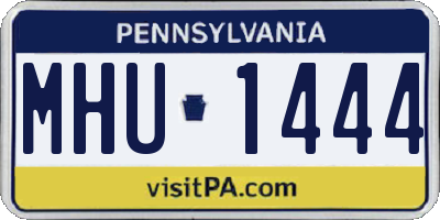 PA license plate MHU1444