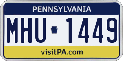 PA license plate MHU1449