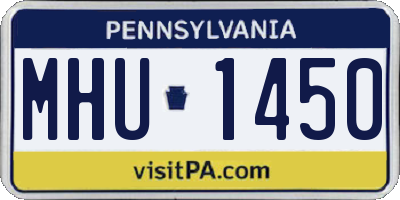 PA license plate MHU1450