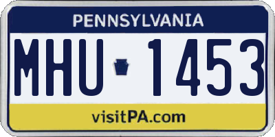 PA license plate MHU1453