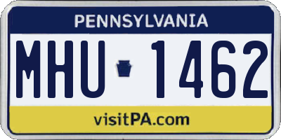 PA license plate MHU1462