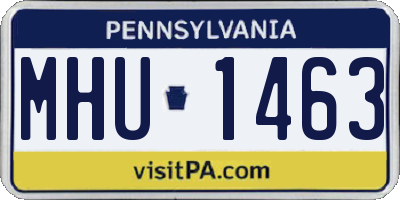 PA license plate MHU1463
