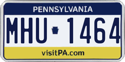 PA license plate MHU1464