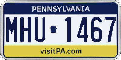 PA license plate MHU1467