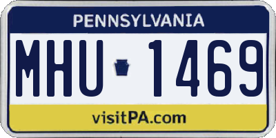 PA license plate MHU1469
