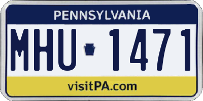 PA license plate MHU1471